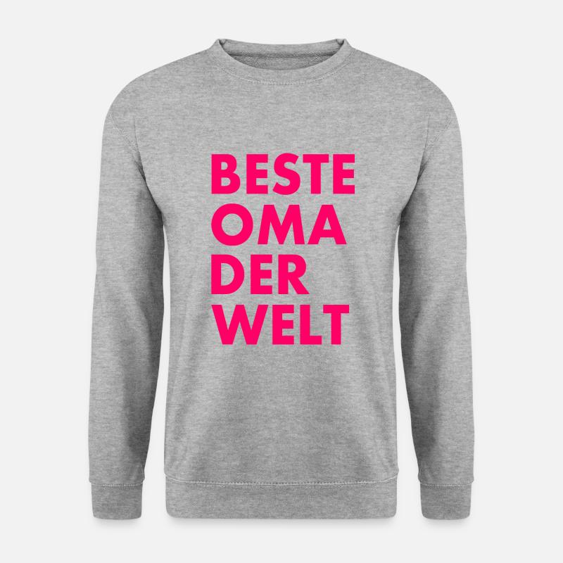 Beste oma der welt - Unisex Pullover - Weißgrau meliert