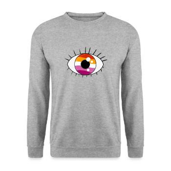 EYE lesbian - Sweat-shirt Unisexe - gris chiné - Devant - Alina (178cm) & Michal (187cm)