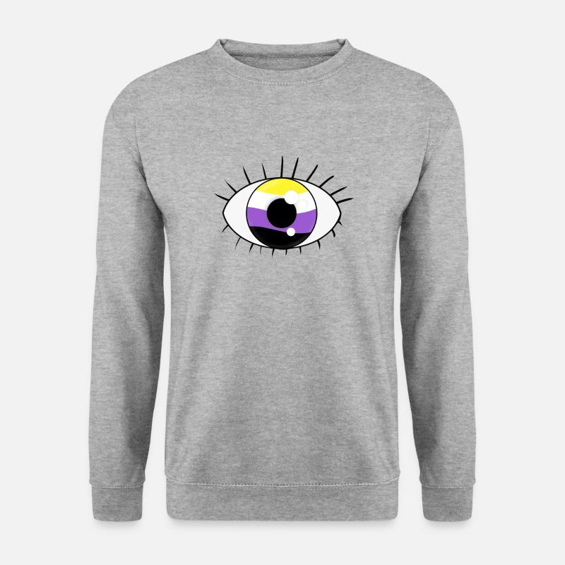 Eye non binary - Sweat-shirt Unisexe - gris chiné