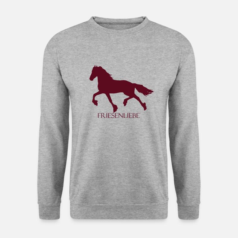 Friesenliebe2 - Unisex Pullover - Weißgrau meliert