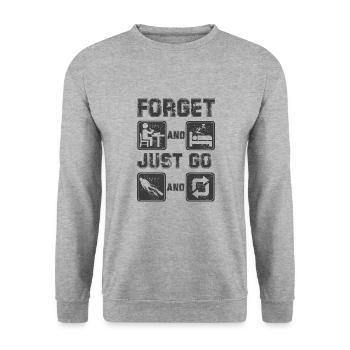 Taucher Tauchen Design Schnorcheln - Unisex Pullover - Weißgrau meliert - Vorne - Alina (178cm) & Michal (187cm)