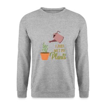 Garten Motiv Gärtner & Gärtnerin Spruch - Unisex Pullover - Weißgrau meliert - Vorne - Alina (178cm) & Michal (187cm)