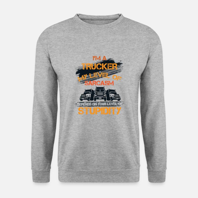 Lastwagenfahrer Spruch & Trucker - Unisex Pullover - Weißgrau meliert