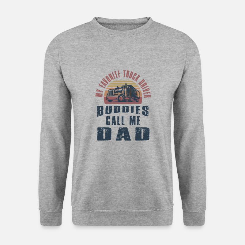 Lastwagenfahrer Spruch & Trucker - Unisex Pullover - Weißgrau meliert