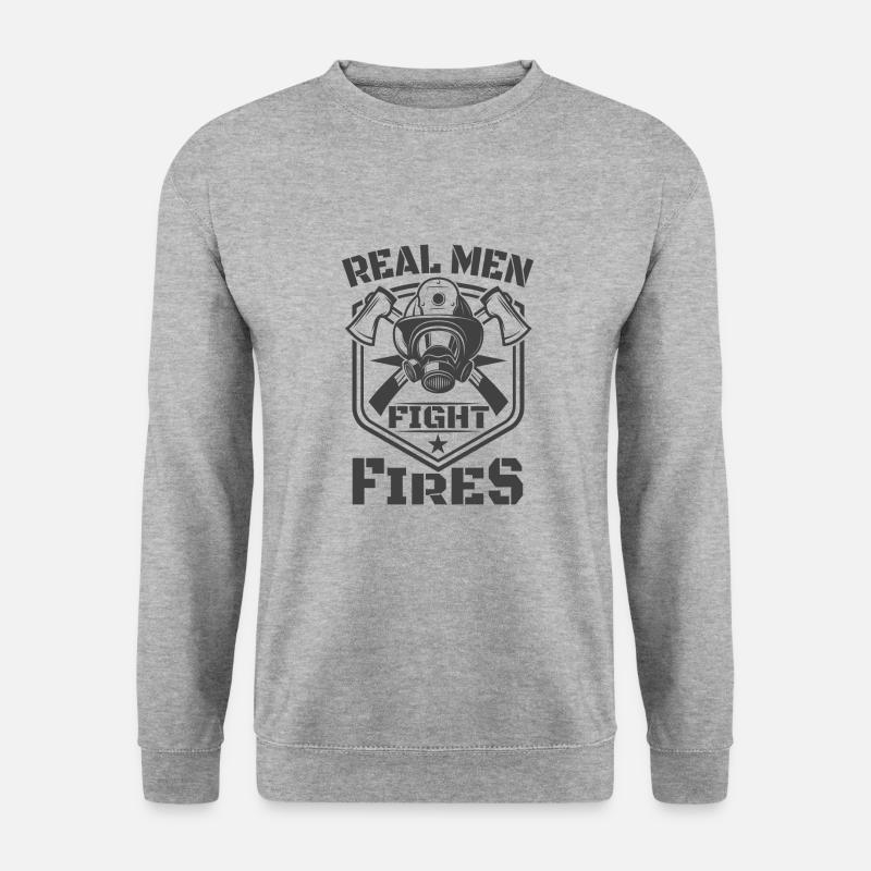 Feuerwehrmann Feuerwehr & Sprüche - Unisex Pullover - Weißgrau meliert
