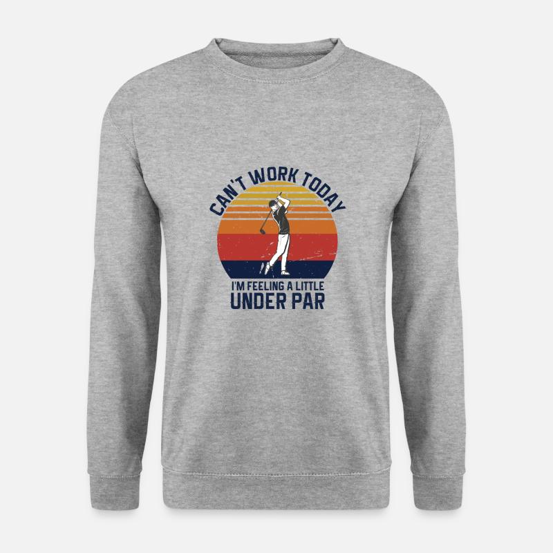 Golf Geschenk Witz Golfspieler Golfer - Unisex Pullover - Weißgrau meliert