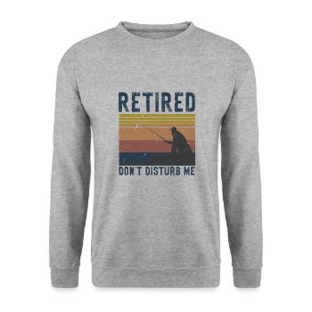 Rentner Sprüche & Geschenke Ruhestand - Unisex Pullover - Weißgrau meliert - Vorne - Alina (178cm) & Michal (187cm)