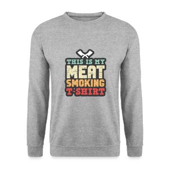 Metzger Fleischer Sprücher I Metzgerei - Unisex Pullover - Weißgrau meliert - Vorne - Alina (178cm) & Michal (187cm)