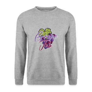 Winzer Wein Spruch für Weinliebhaber - Unisex Pullover - Weißgrau meliert - Vorne - Alina (178cm) & Michal (187cm)