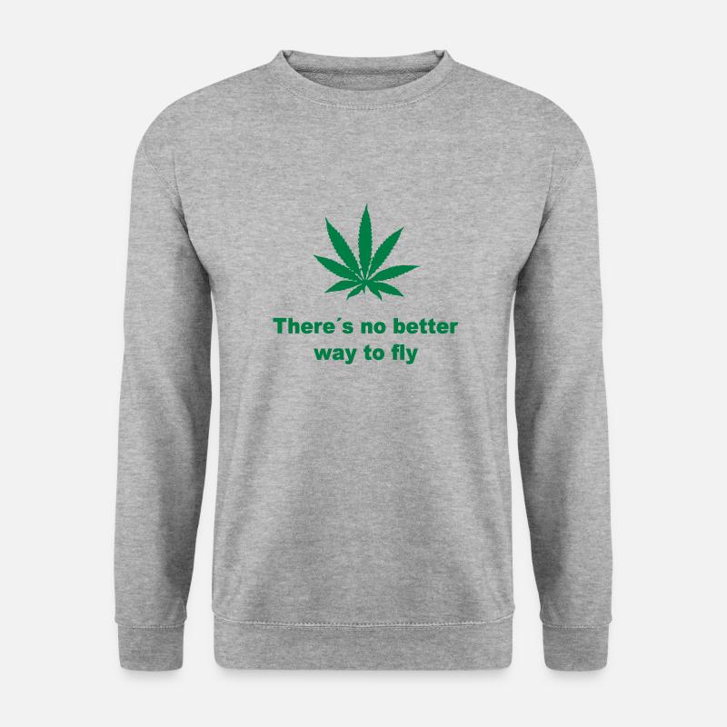 Marihuana - Unisex Pullover - Weißgrau meliert