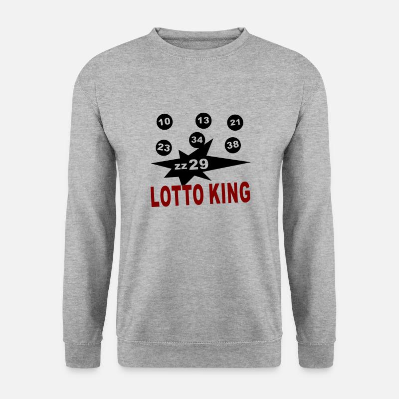 Lotto King Lottospieler - Unisex Pullover - Weißgrau meliert