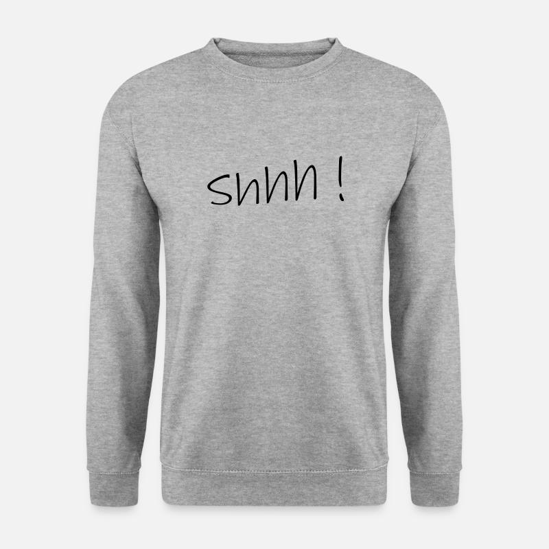 Pst! - Unisex Pullover - Weißgrau meliert