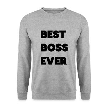 Bester Chef aller Zeiten - Unisex Pullover - Weißgrau meliert - Vorne - Alina (178cm) & Michal (187cm)