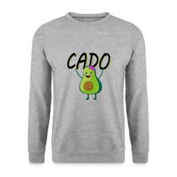 Avocat végétalien végétarien pour les couples Cadeaux partenaires - Sweat-shirt Unisexe - gris chiné - Devant - Alina (178cm) & Michal (187cm)