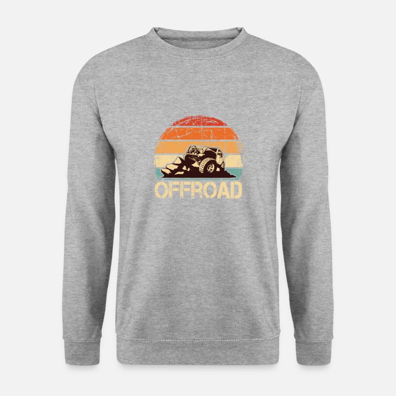 Gelände Offroad Adventure Motorsport Geschenkidee - Unisex Pullover - Weißgrau meliert
