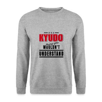 Kyudo - Unisex Pullover - Weißgrau meliert - Vorne - Alina (178cm) & Michal (187cm)