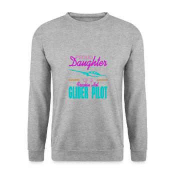 Gliding Glider pilots - Unisex Sweatshirt - salt & pepper - Front - Alina (178cm) & Michal (187cm)