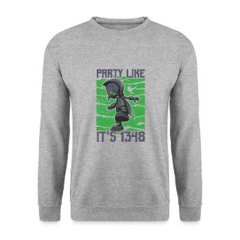 Arzt, Mediziner, Medizin Student, Sponsion - Unisex Pullover - Weißgrau meliert - Vorne - Alina (178cm) & Michal (187cm)