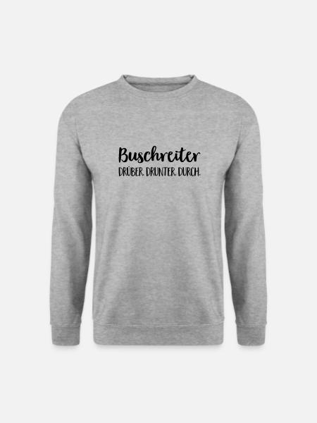 Buschreiter - Unisex Pullover - Weißgrau meliert
