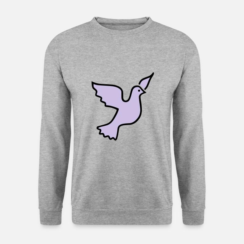 Taube - Unisex Pullover - Weißgrau meliert