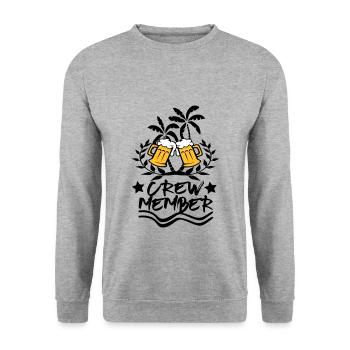 Membre d'équipage / Design du parti - Sweat-shirt Unisexe - gris chiné - Devant - Alina (178cm) & Michal (187cm)