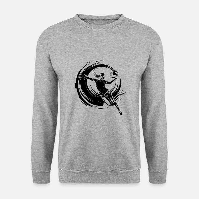 Volleyball Spielerin - Unisex Pullover - Weißgrau meliert