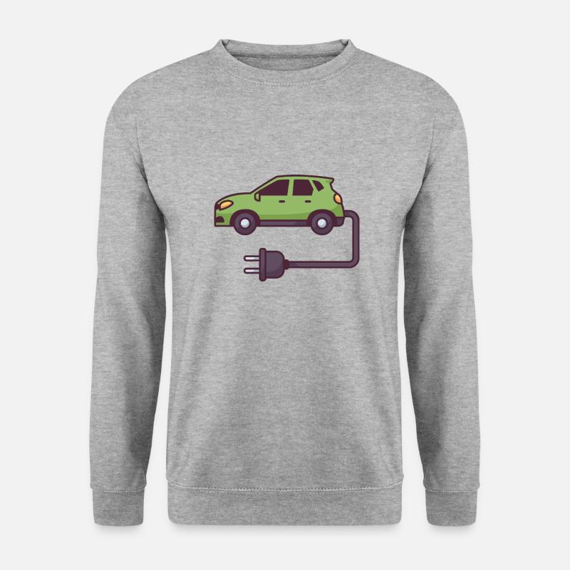 Elektrisches Fahrzeug - Unisex Pullover - Weißgrau meliert