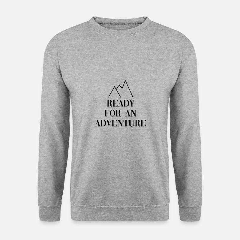 Abenteuer - Unisex Pullover - Weißgrau meliert