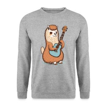 Rockin Out - Unisex Sweatshirt - salt & pepper - Front - Alina (178cm) & Michal (187cm)