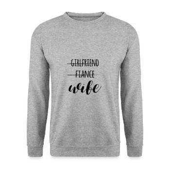 Mariage, amoureux, couple, mariage - Sweat-shirt Unisexe - gris chiné - Devant - Alina (178cm) & Michal (187cm)