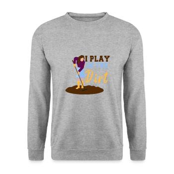 Garten Motiv Gärtner & Gärtnerin Spruch - Unisex Pullover - Weißgrau meliert - Vorne - Alina (178cm) & Michal (187cm)