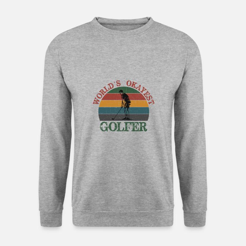 Golf Geschenk Witz Golfspieler Golfer - Unisex Pullover - Weißgrau meliert