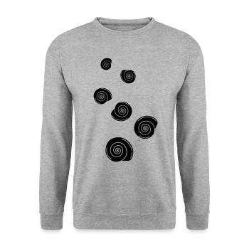 Mussel snail - Unisex Sweatshirt - salt & pepper - Front - Alina (178cm) & Michal (187cm)