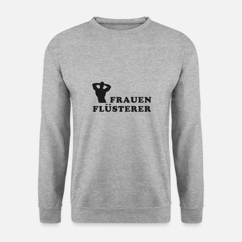 Frauen Flüsterer Mann Kerle - Unisex Pullover - Weißgrau meliert