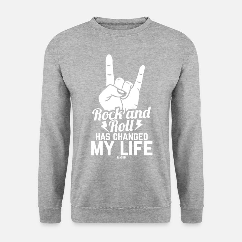 Rocker - Unisex Pullover - Weißgrau meliert