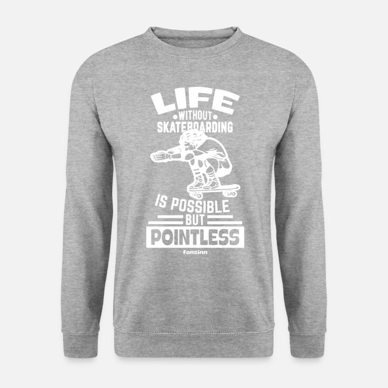 Skateboarding Longboard Halfpipe Gift - Unisex Sweatshirt - salt & pepper