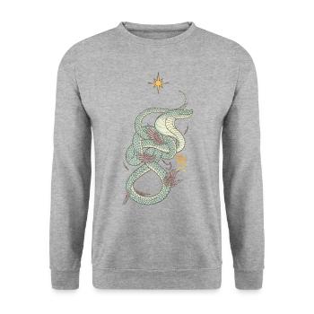 Fly I - Unisex Sweatshirt - salt & pepper - Front - Alina (178cm) & Michal (187cm)