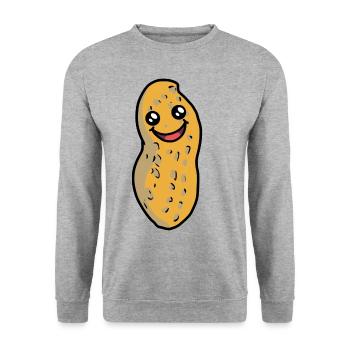 cacahuète amicale sympathique belle émotion - Sweat-shirt Unisexe - gris chiné - Devant - Alina (178cm) & Michal (187cm)