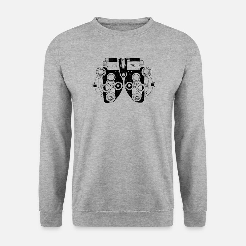 Phoropter Augenoptik Optometrie - Unisex Pullover - Weißgrau meliert