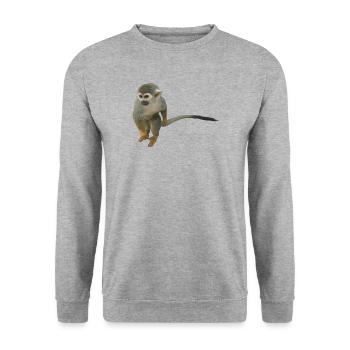 ape - Unisex Sweatshirt - salt & pepper - Front - Alina (178cm) & Michal (187cm)