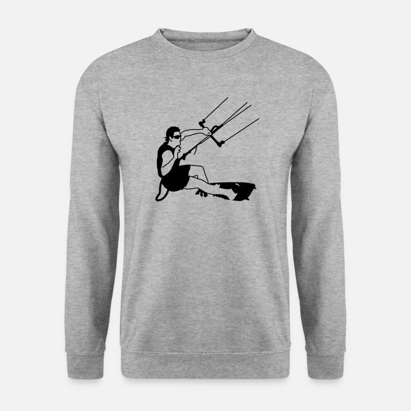 Kitesurfing - Unisex Pullover - Weißgrau meliert