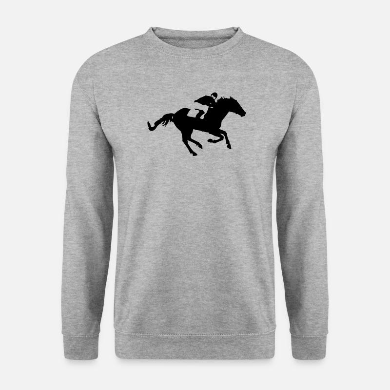 Rennen - Unisex Pullover - Weißgrau meliert