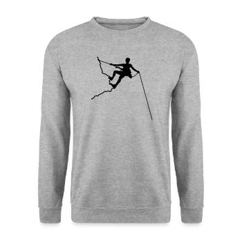 Bergsteiger - Unisex Pullover - Weißgrau meliert - Vorne - Alina (178cm) & Michal (187cm)