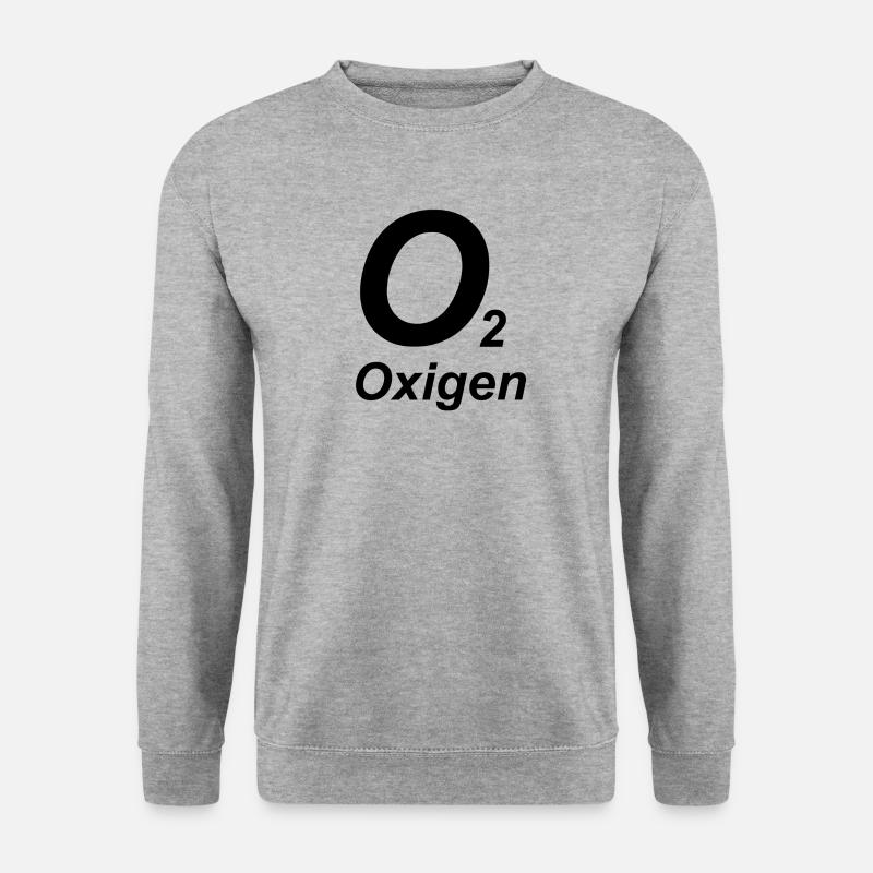 O2 - Oxygen - Tec Diving - Unisex Sweatshirt - salt & pepper