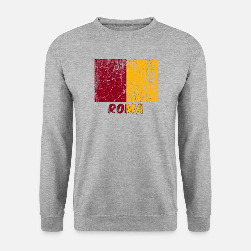 Stadtfahne Rom Stadtfahne Rom Fahne Rom - Unisex Pullover - Weißgrau meliert