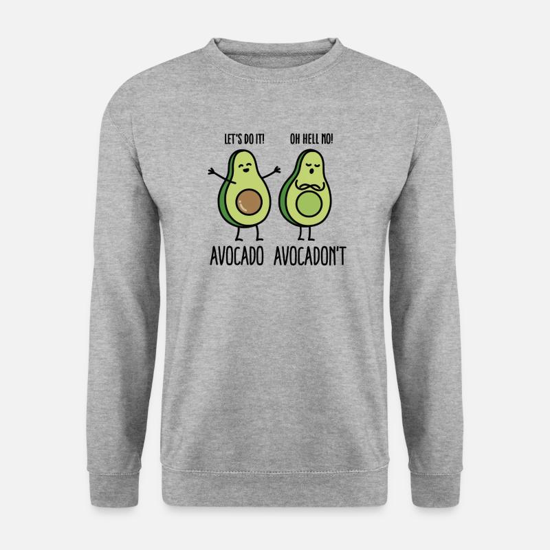 Avocado - Avocadon't - Unisex Pullover - Weißgrau meliert