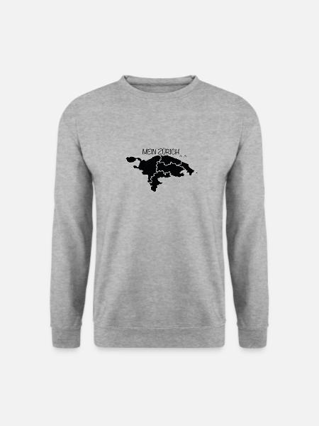 Mein Zürich - Unisex Pullover - Weißgrau meliert