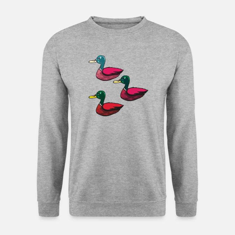 Enten dreierpack - Unisex Pullover - Weißgrau meliert