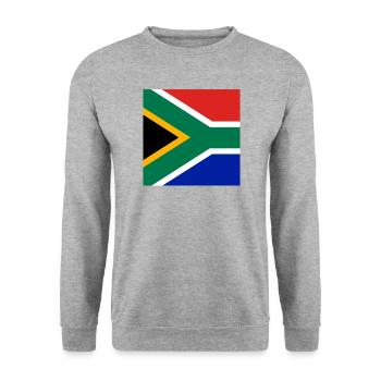 South Africa Flag - Unisex Sweatshirt - salt & pepper - Front - Alina (178cm) & Michal (187cm)