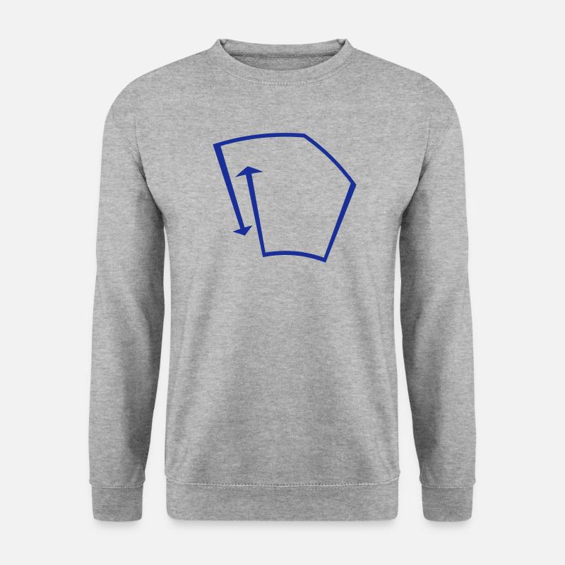 Pfeile blau Umweg - Unisex Pullover - Weißgrau meliert